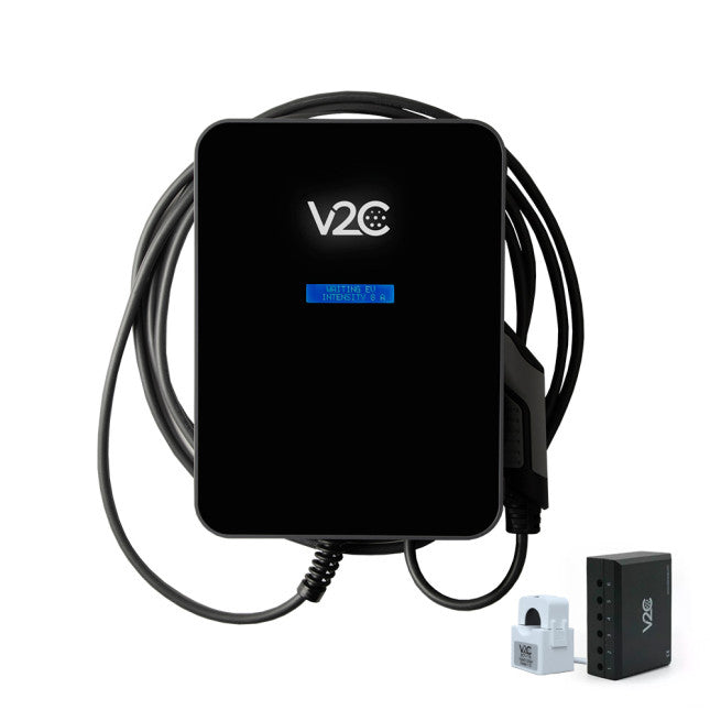 Borne de recharge V2C Trydan 7,4 kW – câble Type 2 (5 m) – Wi-Fi – équilibrage de charge